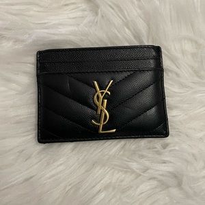 Saint Laurent Black Monogramme Card Holder
